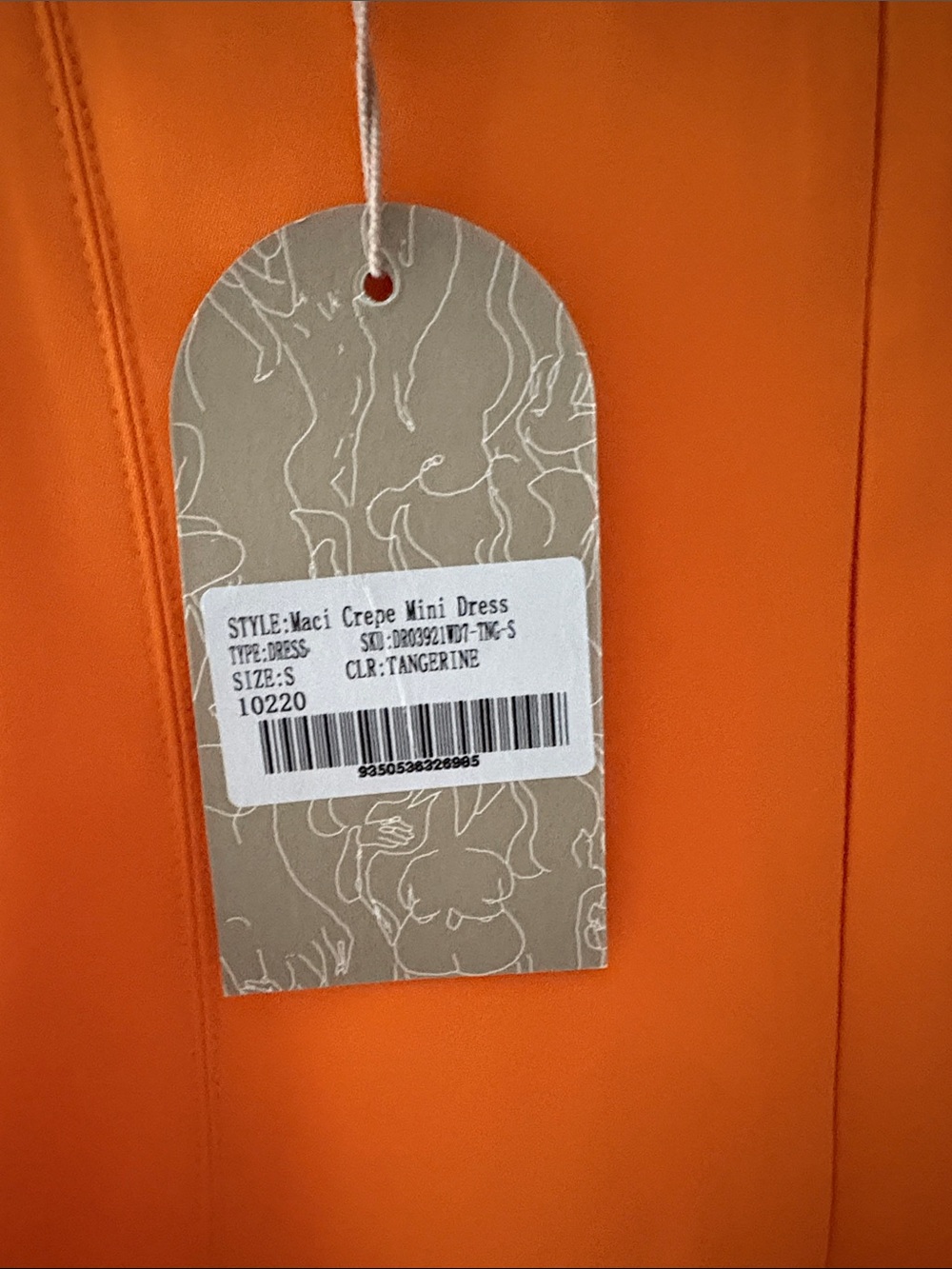 Meshki - Maci Crepe Mini Dress in Tangerine - Picture 5 of 7